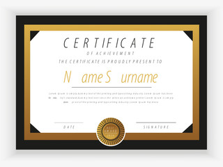 Modern certificate appreciation, certificate achievement template, award, achievement, certificate of recognition, excellence, certificate border, completion template certificate design template