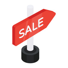 An icon design of sale board

