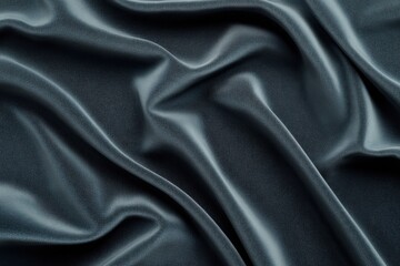 Obraz premium Elegant black satin fabric background
