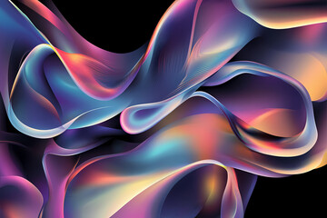 An abstract vector illustration featuring fluid, dynamic forms