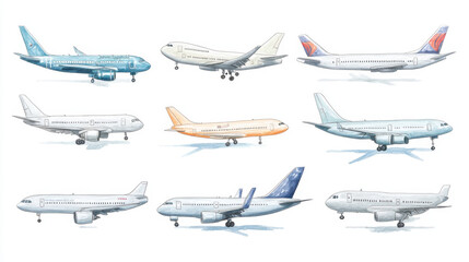 Illustration of Various Everyday Objects with Colorful Design