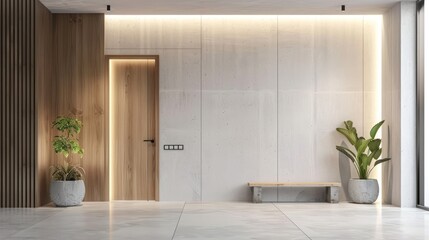 Minimalist Interior Design with Concrete Walls