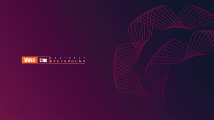 Abstract Digital Flowing Wave Stock Line Background. Abstract Gradient Dynamic Waves Flow Grid Lines Background. Motion Particles Streaming Backdrop For Science, Banner, Music Cover, Website, Header