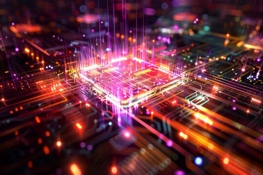 Close up advanced processor core	
