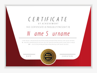Creative certificate appreciation, certificate achievement template, award, achievement, certificate of recognition, excellence, certificate border, completion template certificate design template