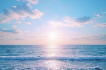 Obraz premium serene ocean sunset landscape