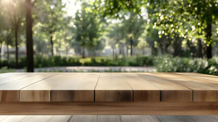 Beautiful Wooden Tabletop in Serene Interior Setting