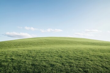 Obraz premium Scenic green rolling hills under a blue sky
