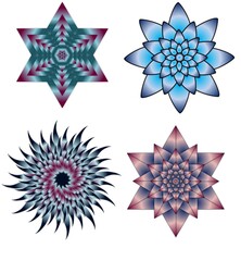 set of colorful mandala designs