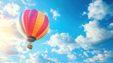 Fototapeta premium Balloon Floating in the Sky