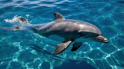 Fototapeta premium Dolphin Banner Template