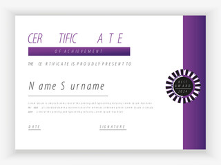 Creative certificate appreciation, certificate achievement template, award, achievement, certificate of recognition, excellence, certificate border, completion template certificate design template