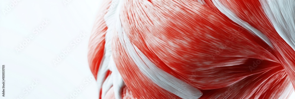 Leinwandbilder experience the stunning visual of a red and white muscle showcasing its structure in a detailed 3d c