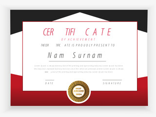 Creative certificate appreciation, certificate achievement template, award, achievement, certificate of recognition, excellence, certificate border, completion template certificate design template