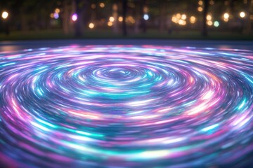 Obraz premium Colorful swirling water ripples