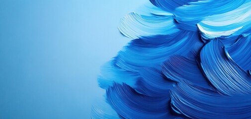 Abstract blue brushstroke texture on a gradient background.