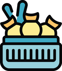 This icon of onions in a basket is perfect for developers and designers working on agriculture, farming, or food related projects