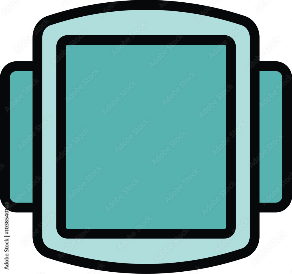 Poster smart watch showing heart rate monitor app interface with empty space for your design