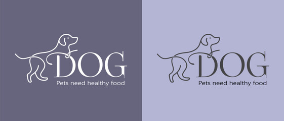 Organic Logo Elements Reflecting Sustainability and Care for the dog healthy food