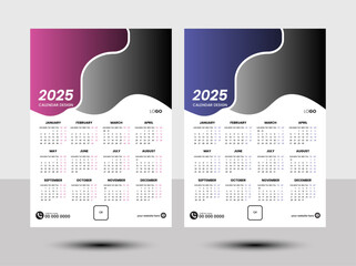 " 2025 Wall Calendar Design Template "
