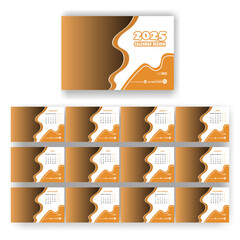 " 2025 Wall Calendar Design Template "
