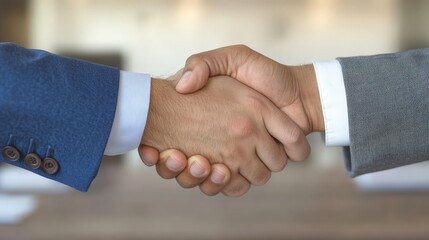 Businessmen shaking hands in agreement
