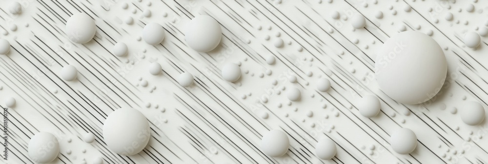 Aufkleber Circular shapes of varying sizes are arranged diagonally across a linear grid, creating an intriguing abstract geometric pattern. Generative AI