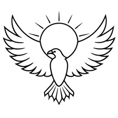 Fototapeta premium A Majestic Eagle Soaring Through a Cloudless Sky logo