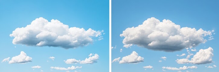 Fototapeta premium Fluffy clouds in a blue sky