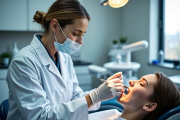 Professional Dental Examination in Progress