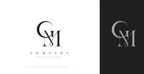Initial GM Logo Design Vector 