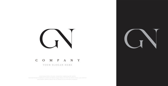 Initial GN Logo Design Vector 