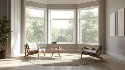 Bright and Airy Living Room Space Design