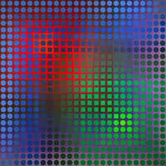 Abstract background with colorful squares and circles in vector EPS format.