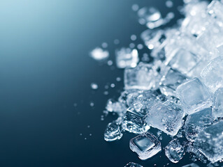 Crystal clear ice cubes illustration background