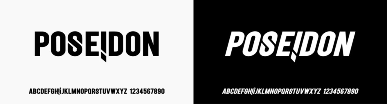 Modern Bold Font. Typography urban style alphabet fonts for fashion, sport, technology, digital, movie, logo design, vector illustration, 