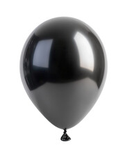shiny black party balloons isolated on white background 
