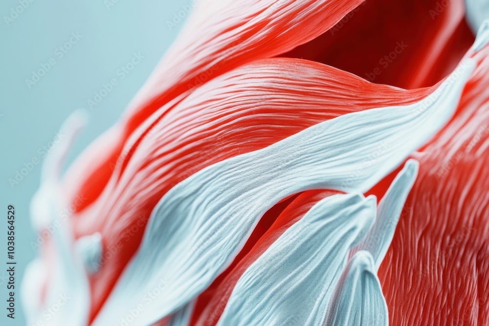 Aufkleber this detailed view highlights the contrasting red and white muscle fibers, illustrating their unique