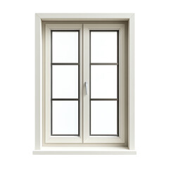 Elegant white window with a clear view, ideal for modern architecture and interior design...