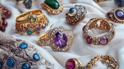 Obraz premium Elegant Collection of Vintage Jewelry and Accessories