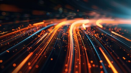 Abstract Light Trails in Motion