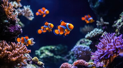 Fototapeta premium Vibrant Coral Reef with Colorful Marine Life