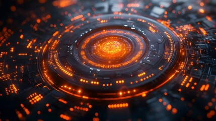 Obraz premium Futuristic Technology Interface