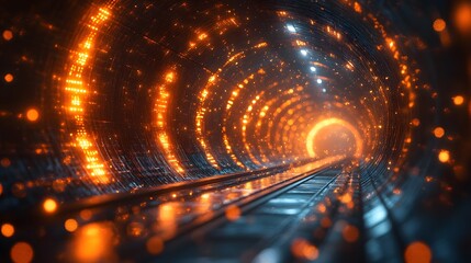 Futuristic Tunnel of Lights