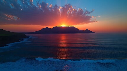 Sunset over Table Mountain