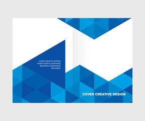 Cover design for presentations and advertising, creative layout of booklet cover, catalog, flyer, fashionable background for text and photo