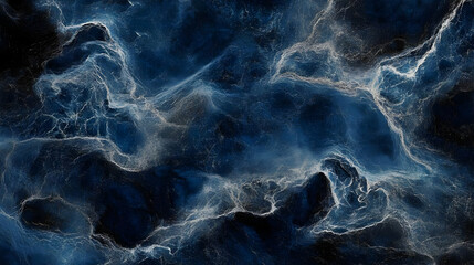Dark Blue Marble Texture with Silver Accents