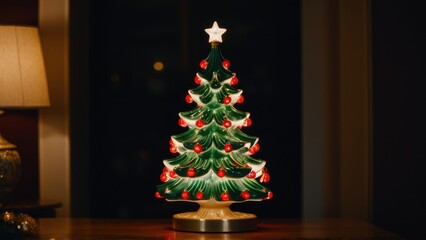 Bring holiday nostalgia home with a beautifully detailed vintage ceramic Christmas tree. Its vibrant colors and retro style make it a standout piece for festive decor lovers.
