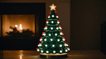 Celebrate the season in retro style with a charming vintage ceramic Christmas tree. Its vibrant lights and handcrafted details make it an eye-catching addition to holiday decor collections.