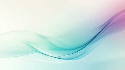 Fototapeta premium Gentle Wave of Light Teal and Lavender on a Soft Background